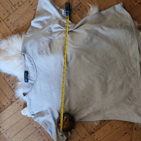 JONES of NY Silk S/L Taupe Top Sz 2X Size L - Picture 3 of 6